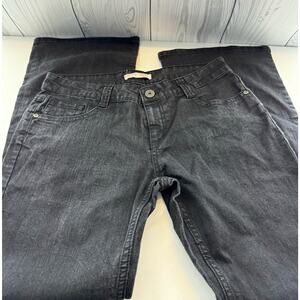 Y2k No Boundaries Black Low Rise Flare Jeans Size 15 Retro